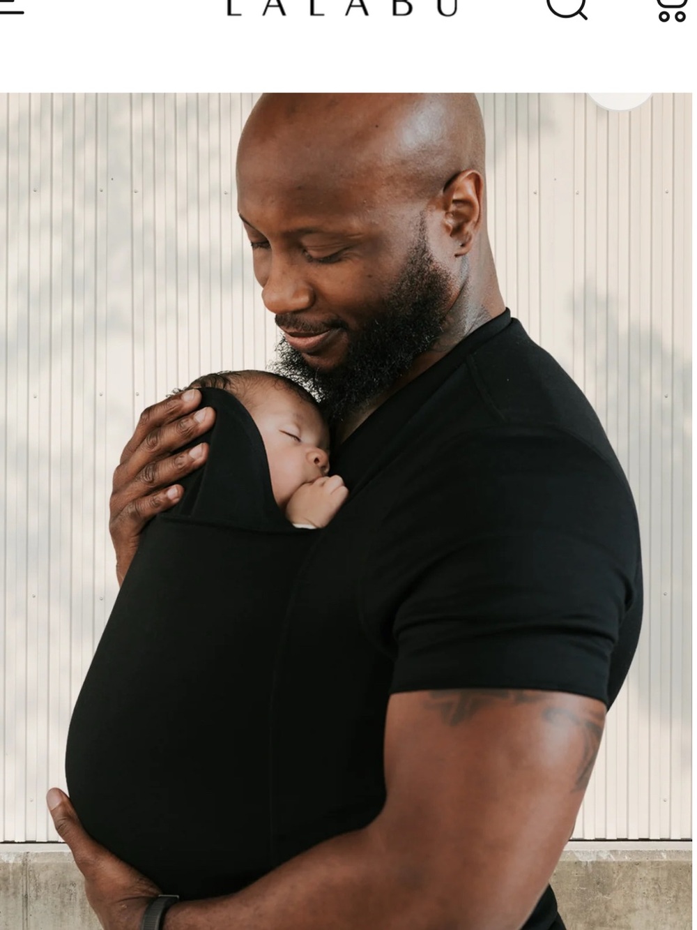 LALABU Black Babywearing Hoodie - Hands-Free Snuggle Carrier